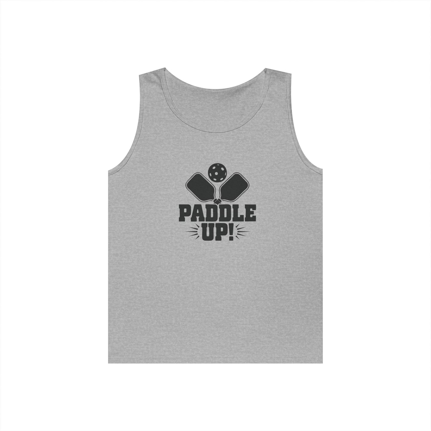Men's Lightweight Pickleball Tank Top - Paddle Up Grey
