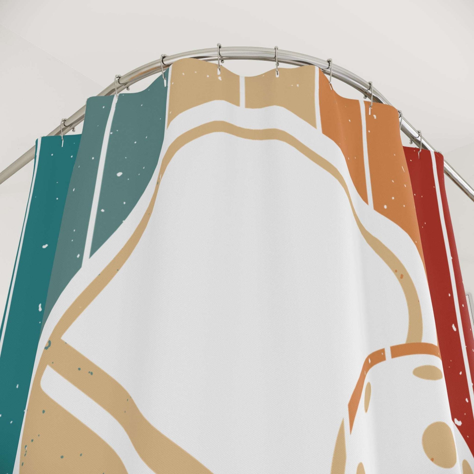 Pickleball Colorful Shower Curtain - Paddle and Ball