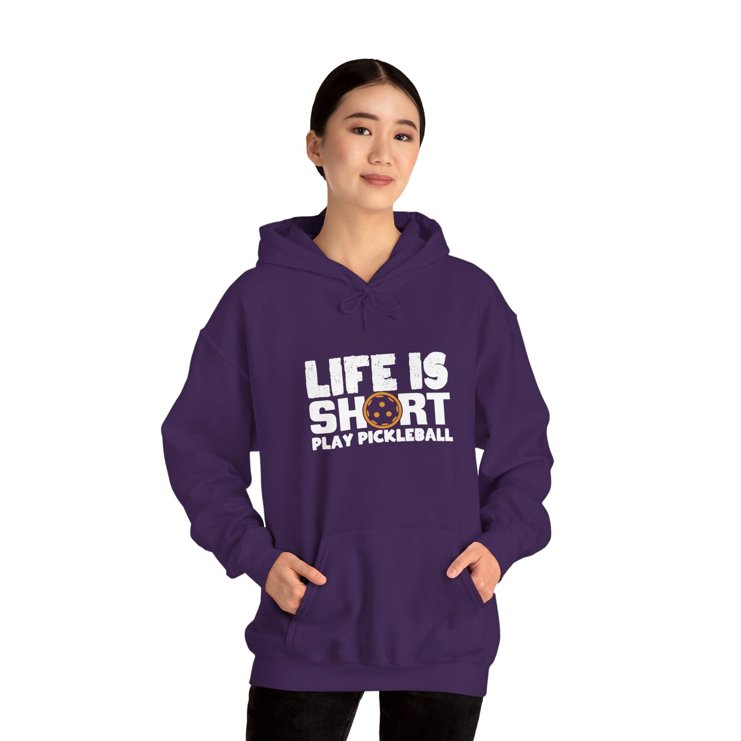 Women's Quirky Pickleball Hoodie - Life Is Short Play Pickleball