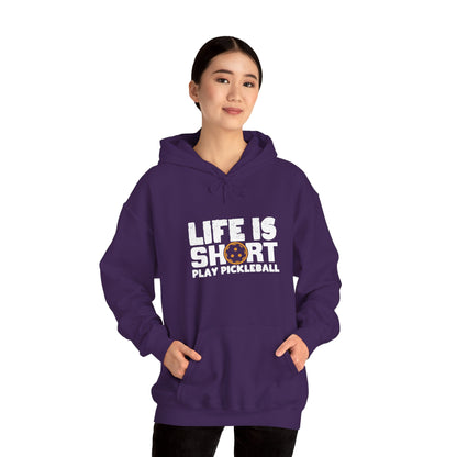 Women's Quirky Pickleball Hoodie - Life Is Short Play Pickleball