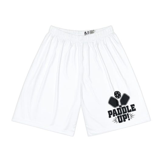 Men's Durable Pickleball Short - Paddle Up White