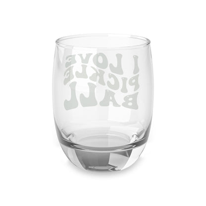Pickleball Playful Whiskey Glass - I Love Pickleball