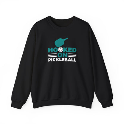 Men's Cool Pickleball Sweatshirt - Hooked on Pickleball Black