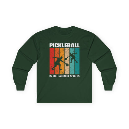 Men's Pickleball Long Sleeves top - Pickleball is the Bacon of Sports Green