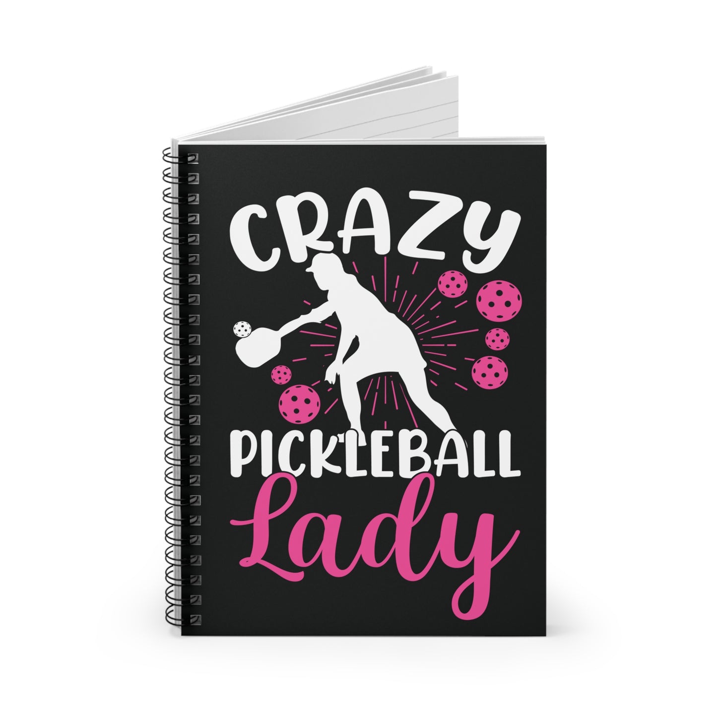 Pickleball Funny Notebook - Crazy Pickleball Lady