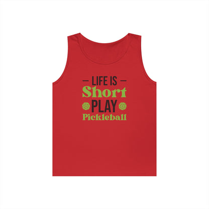 Women's Funny Pickleball Tank Top - Life Is Short Play Pickleball Red