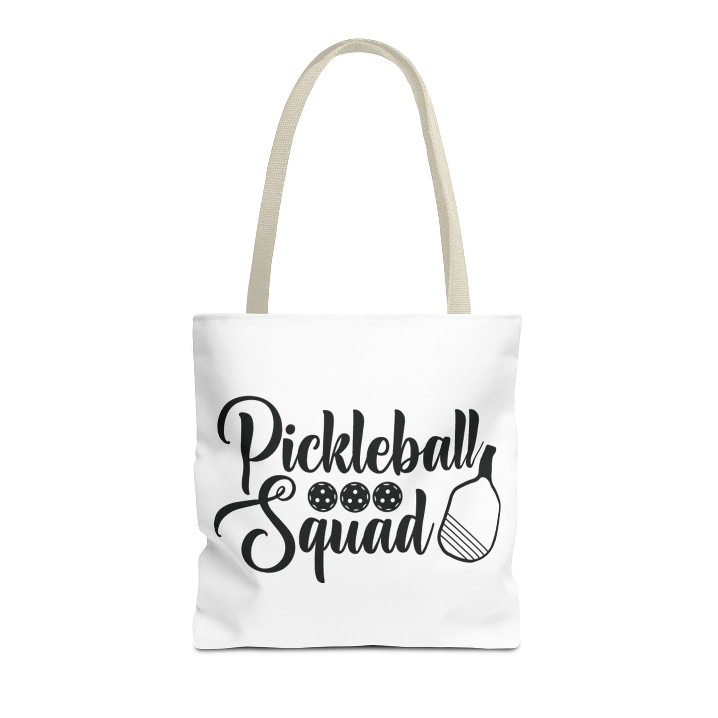 Pickleball Durable Tote Bag - Pickleball squad Beige