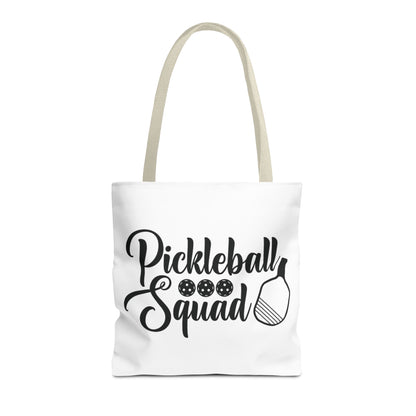 Pickleball Durable Tote Bag - Pickleball squad Beige