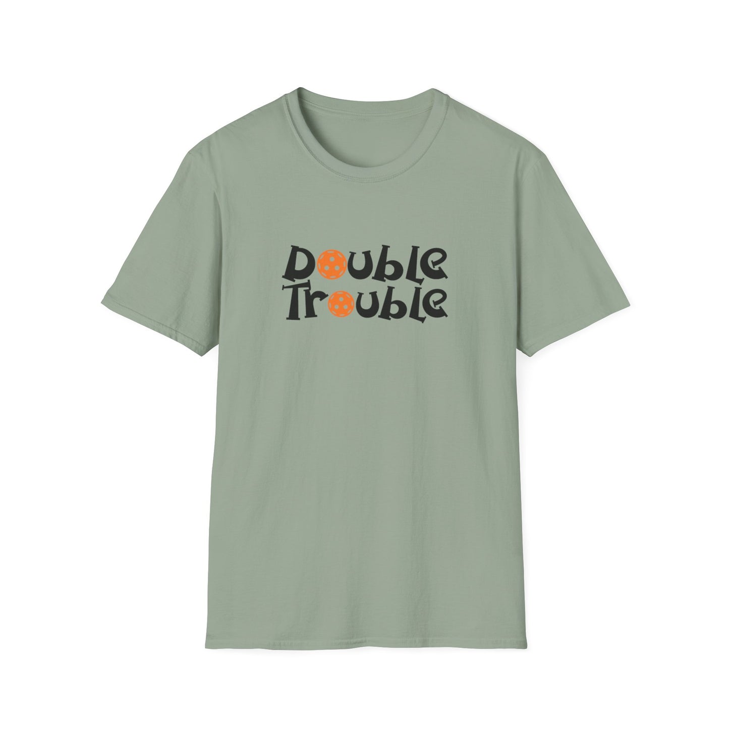 Men's Funny Pickleball T-shirt - Double Trouble Green