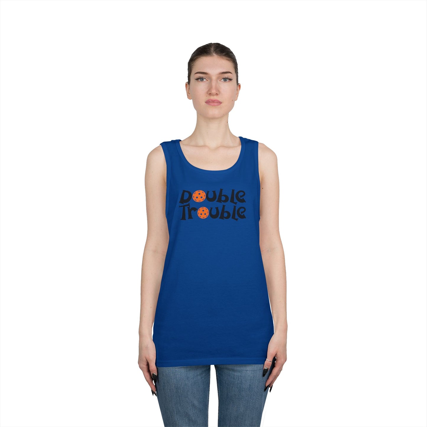 Women's Funny Pickleball Tank Top - Double Trouble
