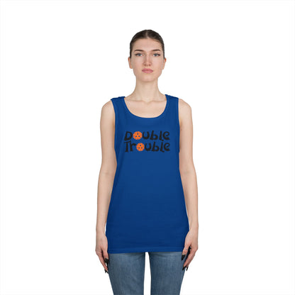 Women's Funny Pickleball Tank Top - Double Trouble