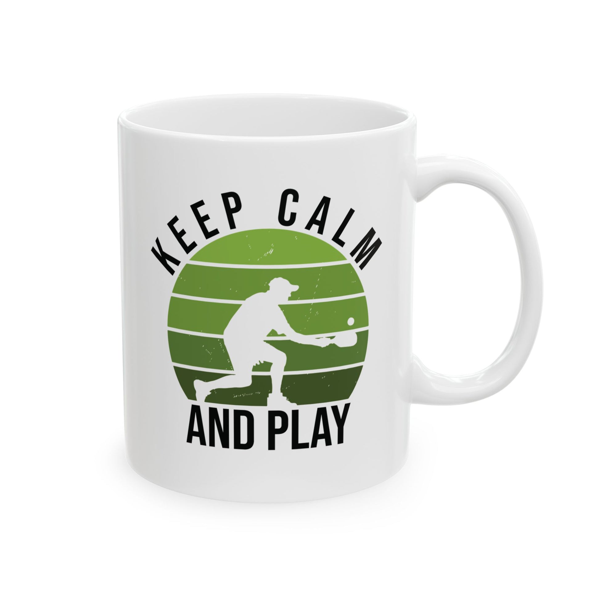 Pickleball Unique Mug - Keep Calm and Play White