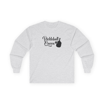 Women's Durable Pickleball Long Sleeves top - Pickleball Queen Gray