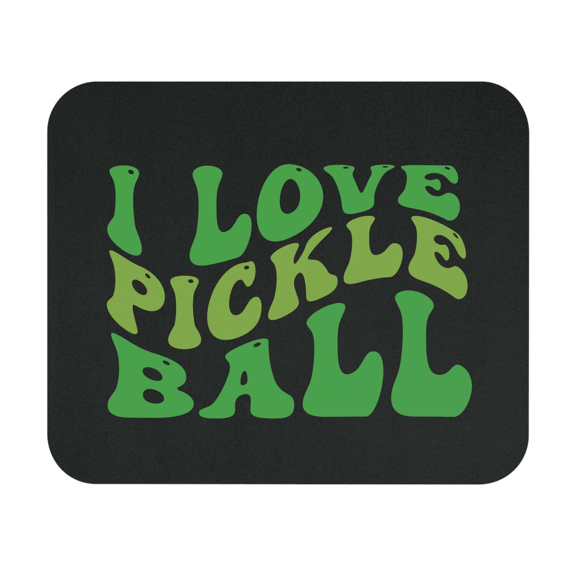 Pickleball Eye-Catching Mouse pad - I Love Pickleball Black