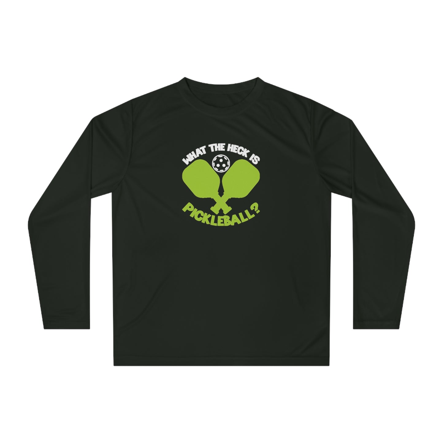Women's Pickleball Long Sleeves top - What the Heck Is Pickleball? Black