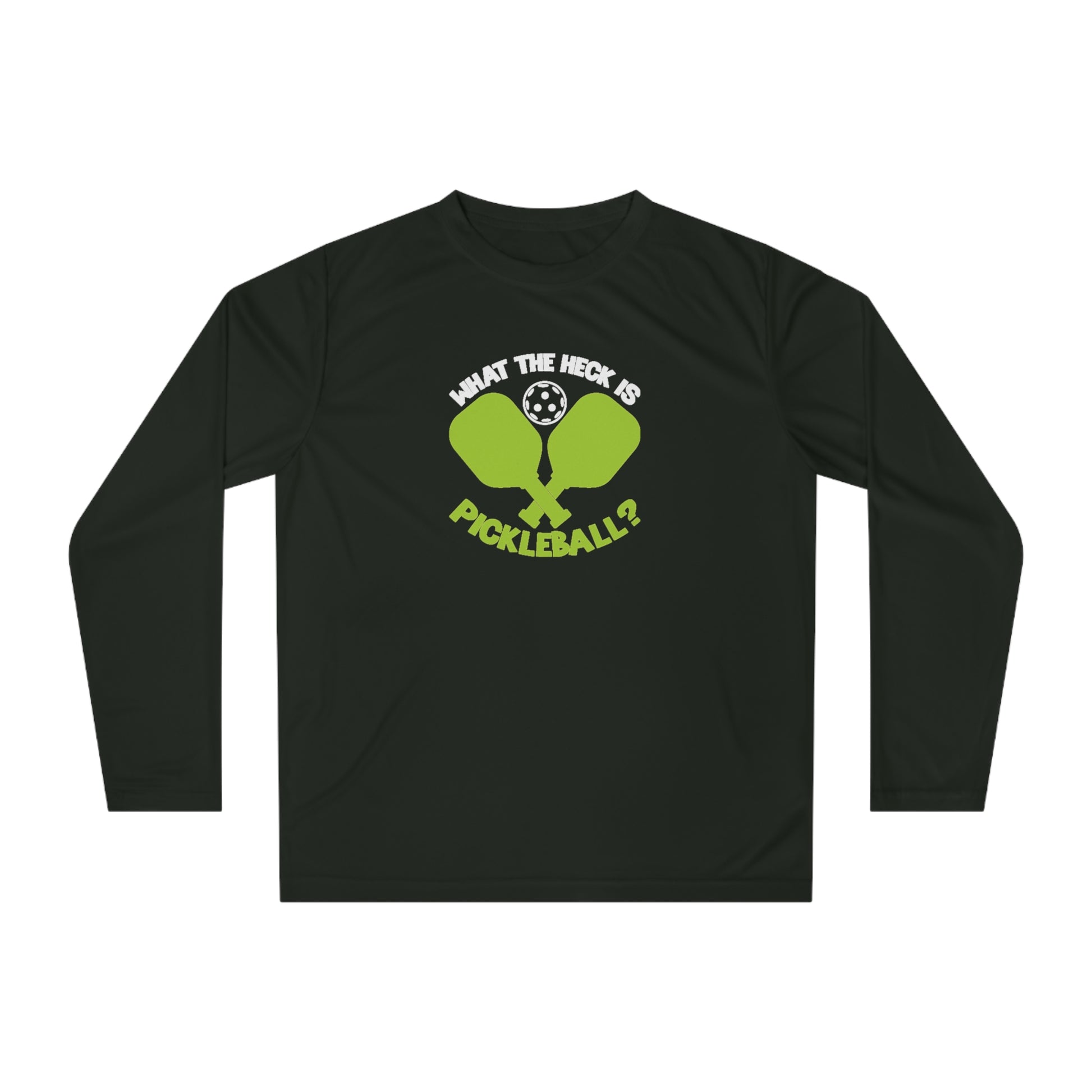 Women's Pickleball Long Sleeves top - What the Heck Is Pickleball? Black