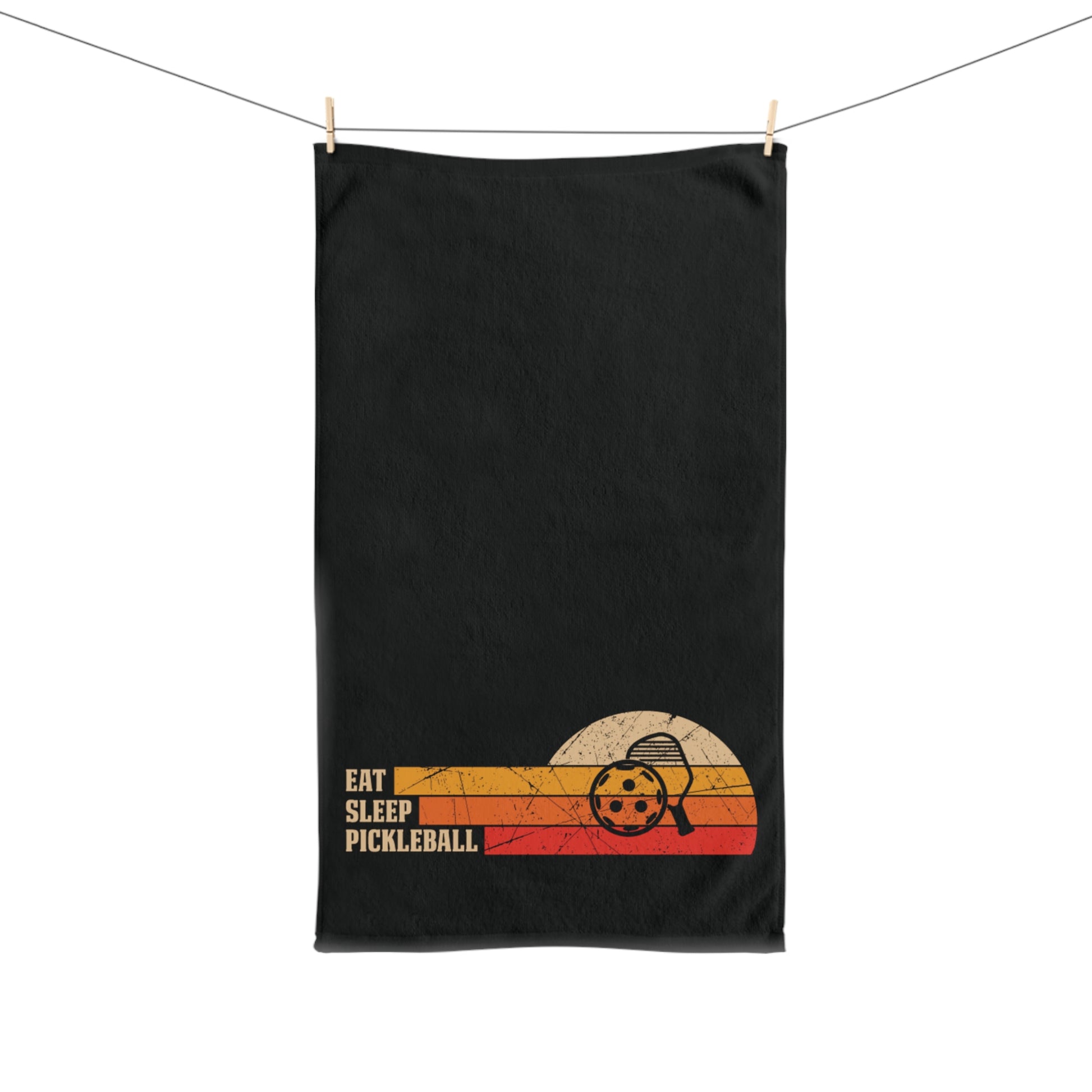 Pickleball Cool Hand Towel - Eat Sleep Pickleball Repeat Retro