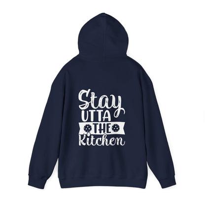 Women's Eye-Catching Pickleball Hoodie - Stay Utta the Kitchen