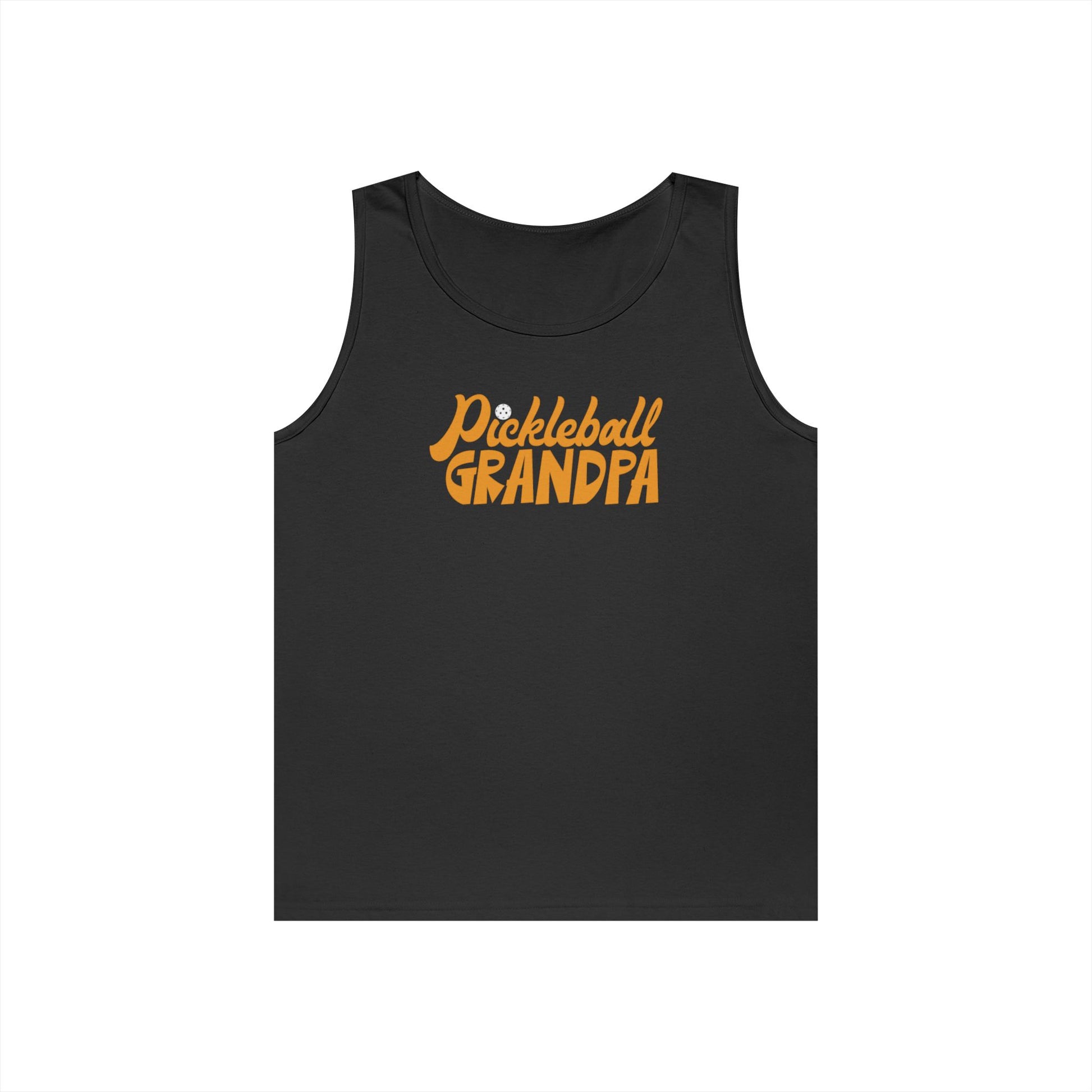 Men's Unique Pickleball Tank Top - Pickleball Grandpa Black