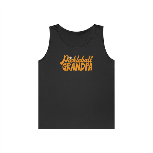 Men's Unique Pickleball Tank Top - Pickleball Grandpa Black