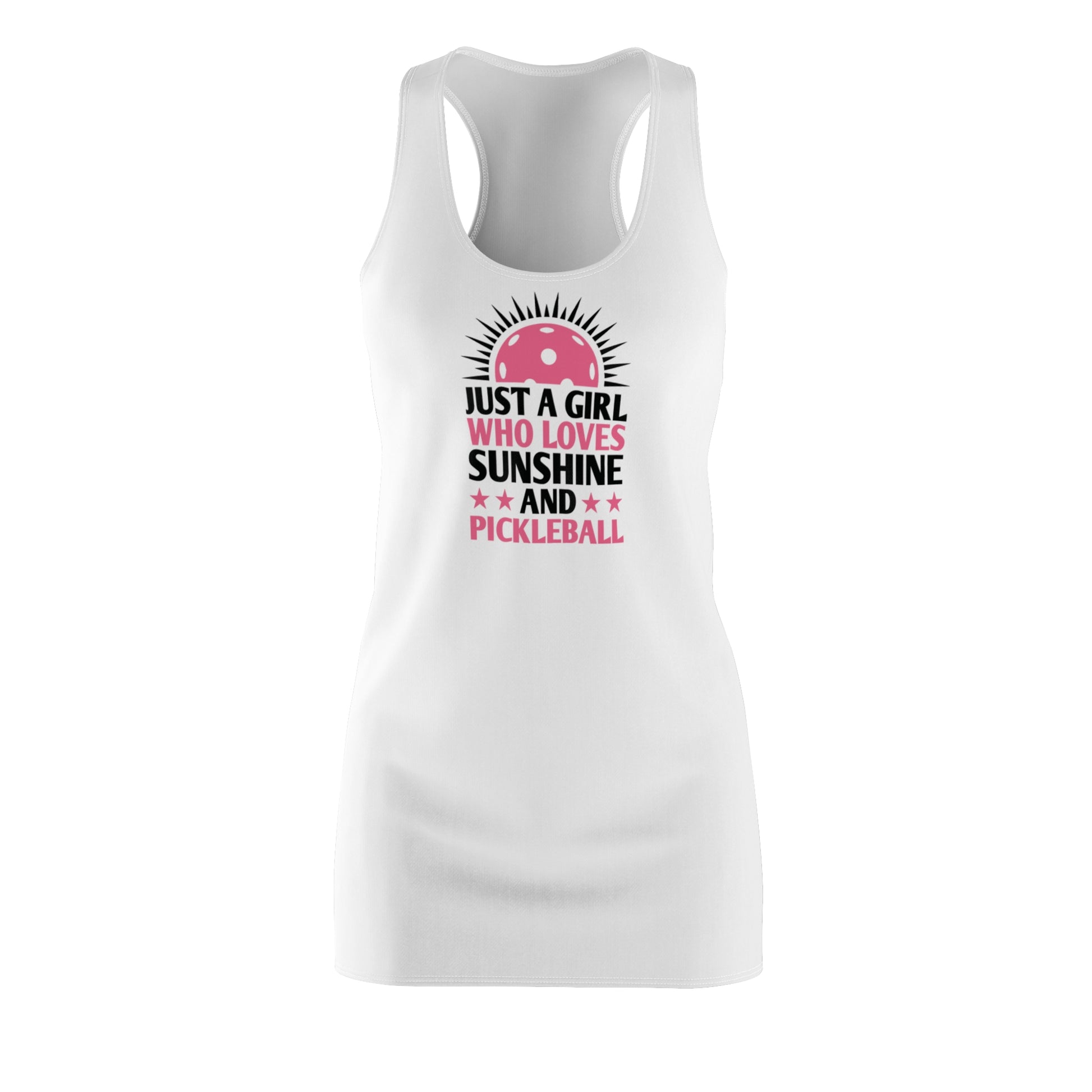 Women's Pickleball Dress - Just a Girl Who Loves Sunshine & Pickleball White