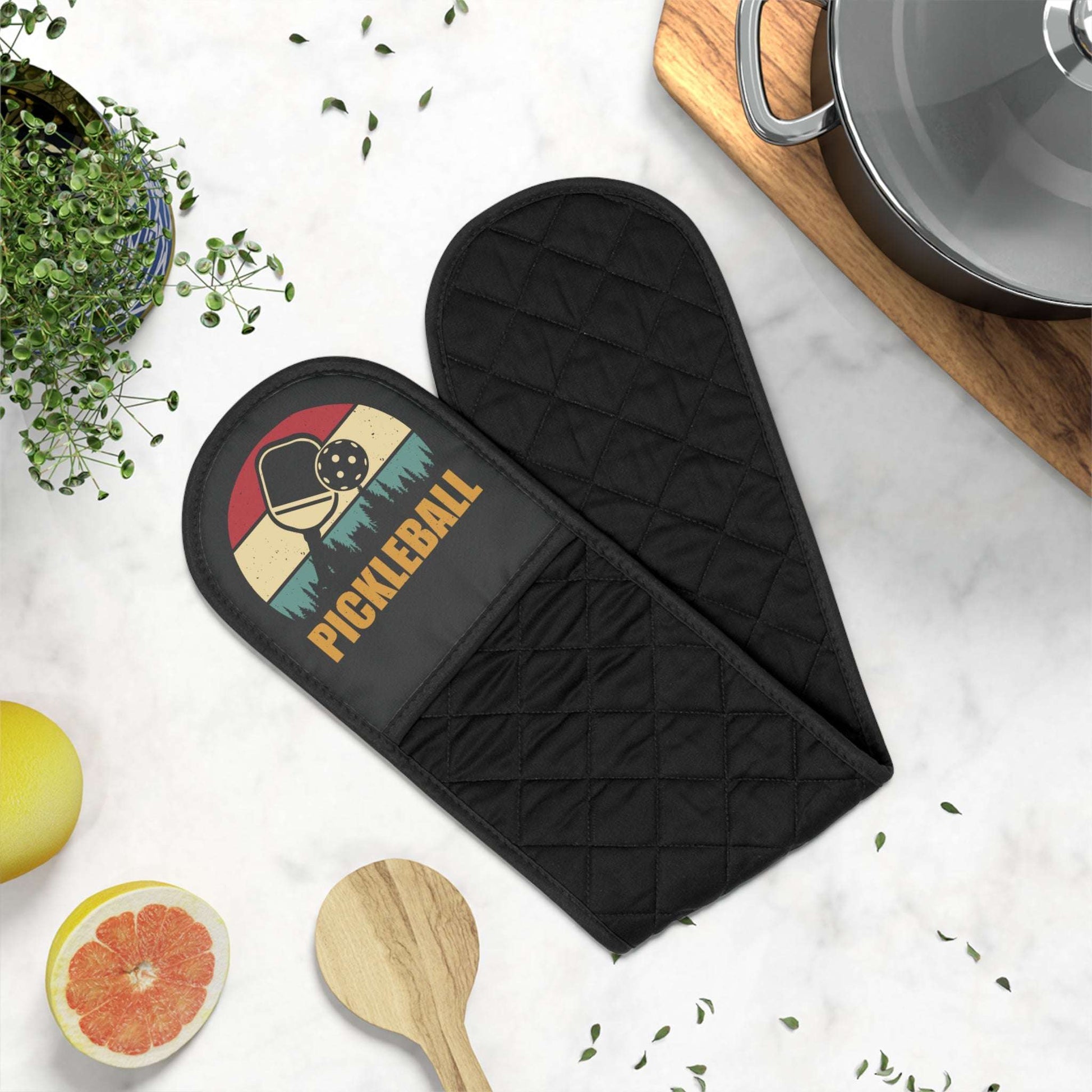 Pickleball Lightweight Oven Mitts - Pickleball Retro
