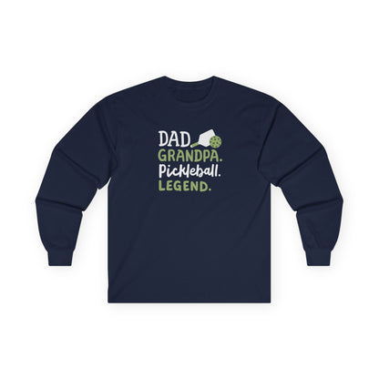 Men's Pickleball Long Sleeves top - Dad Grandpa Pickleball Legend Navy