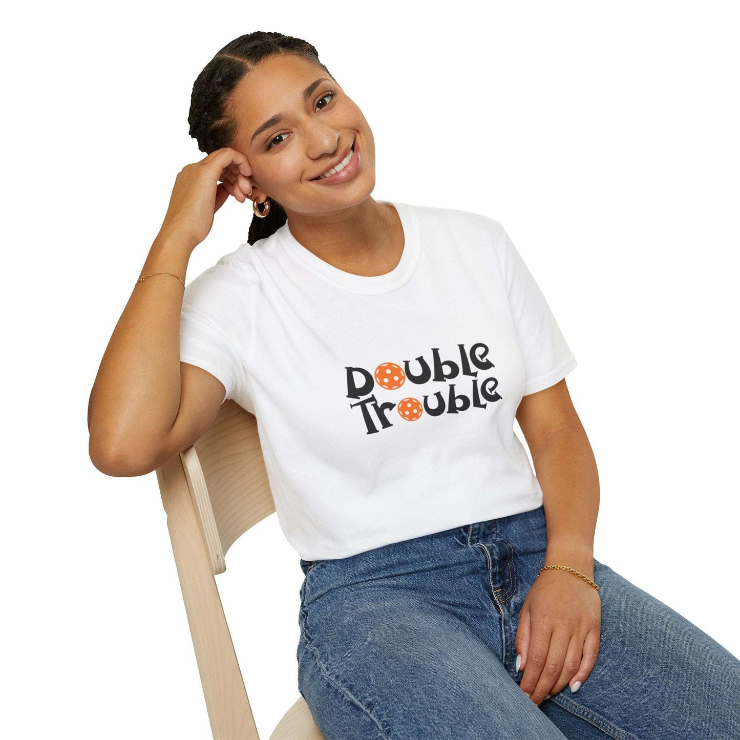 Women's Funny Pickleball T-shirt - Double Trouble