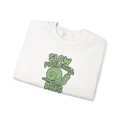 Women's Comfy Pickleball Sweatshirt - Slow Pickleball Days
