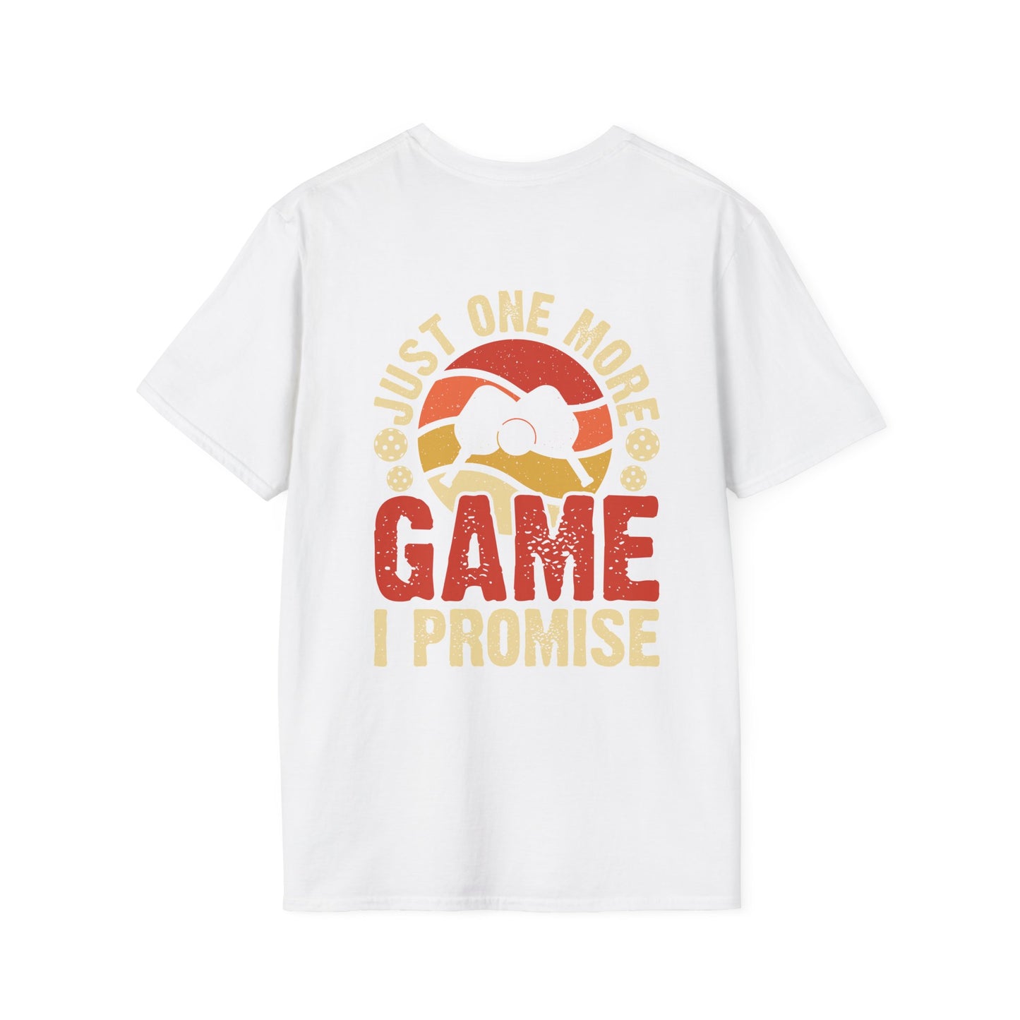 Men's Funny Pickleball T-Shirt - Just One More Game I Promise Retro