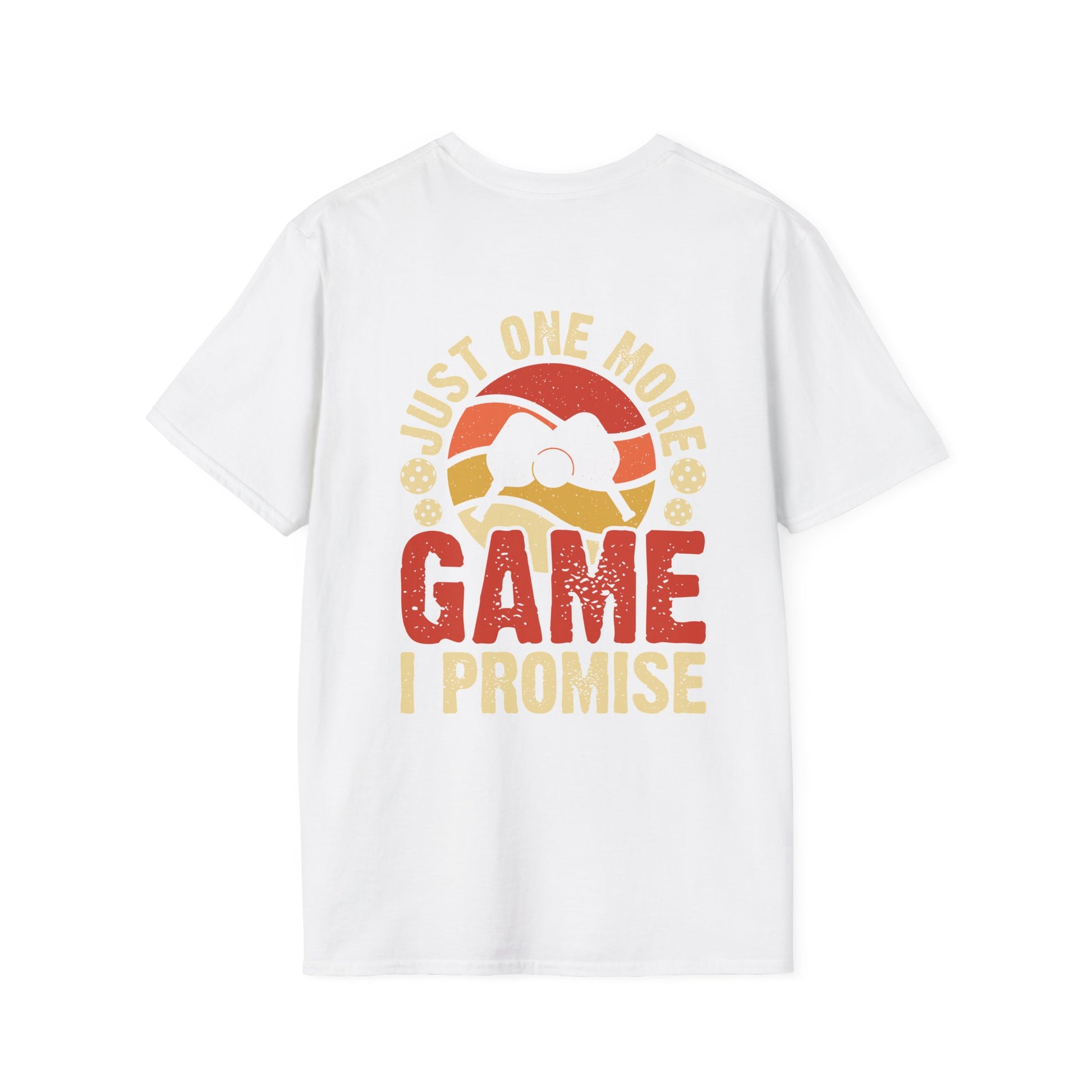 Men's Funny Pickleball T-Shirt - Just One More Game I Promise Retro