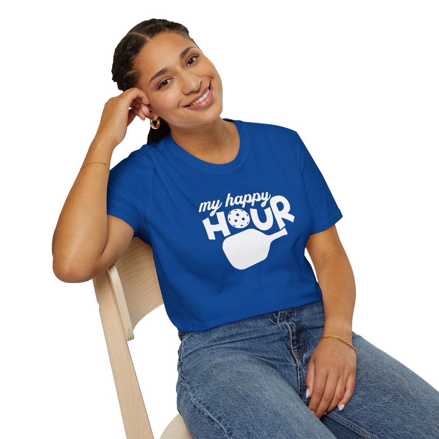 Women's Soft Pickleball T-shirt - My Happy Hour