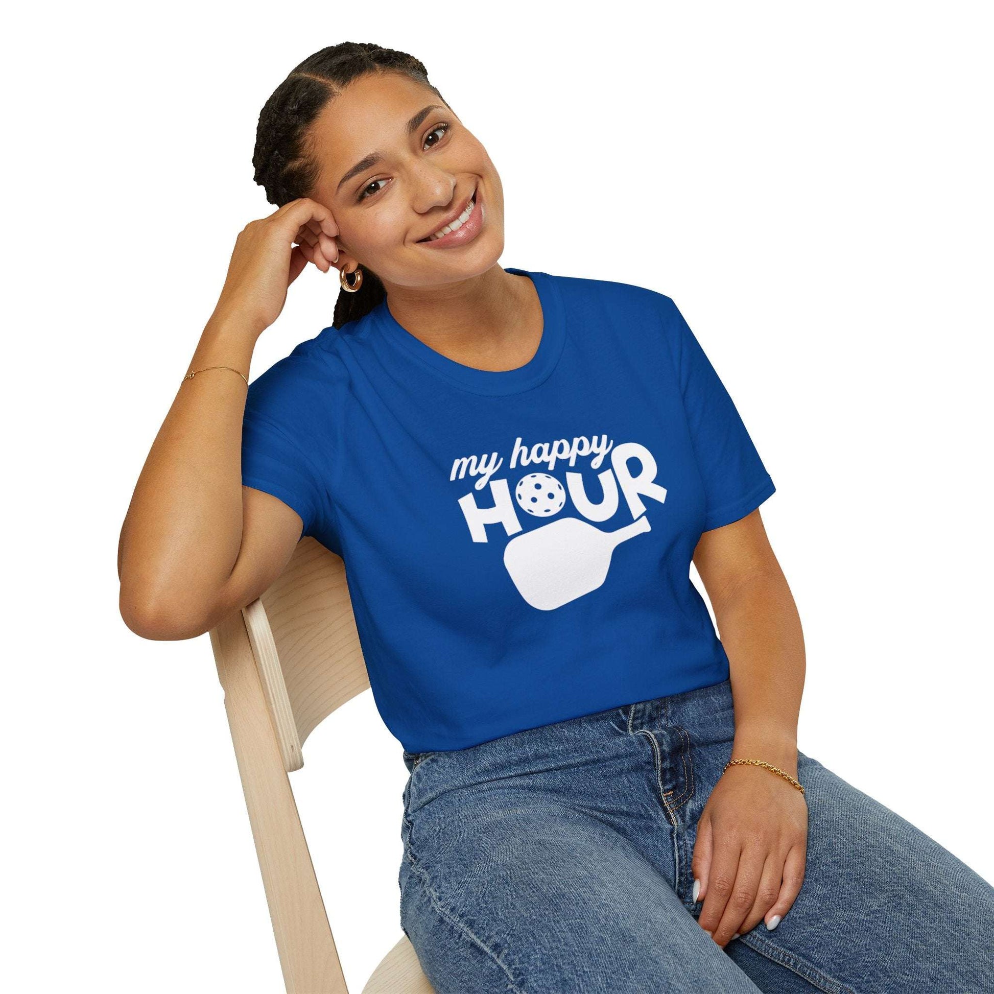 Women's Soft Pickleball T-shirt - My Happy Hour