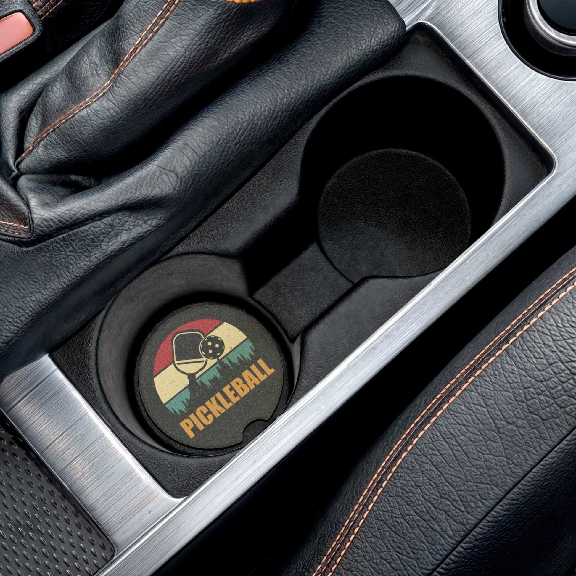 Pickleball Cool Car Coaster - Pickleball Retro