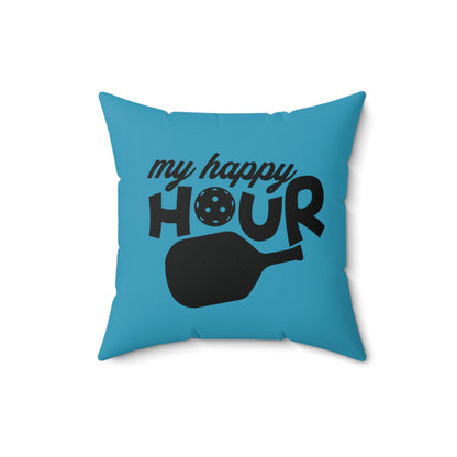 Pickleball Eye-Catching Pillow - My Happy Hour Blue