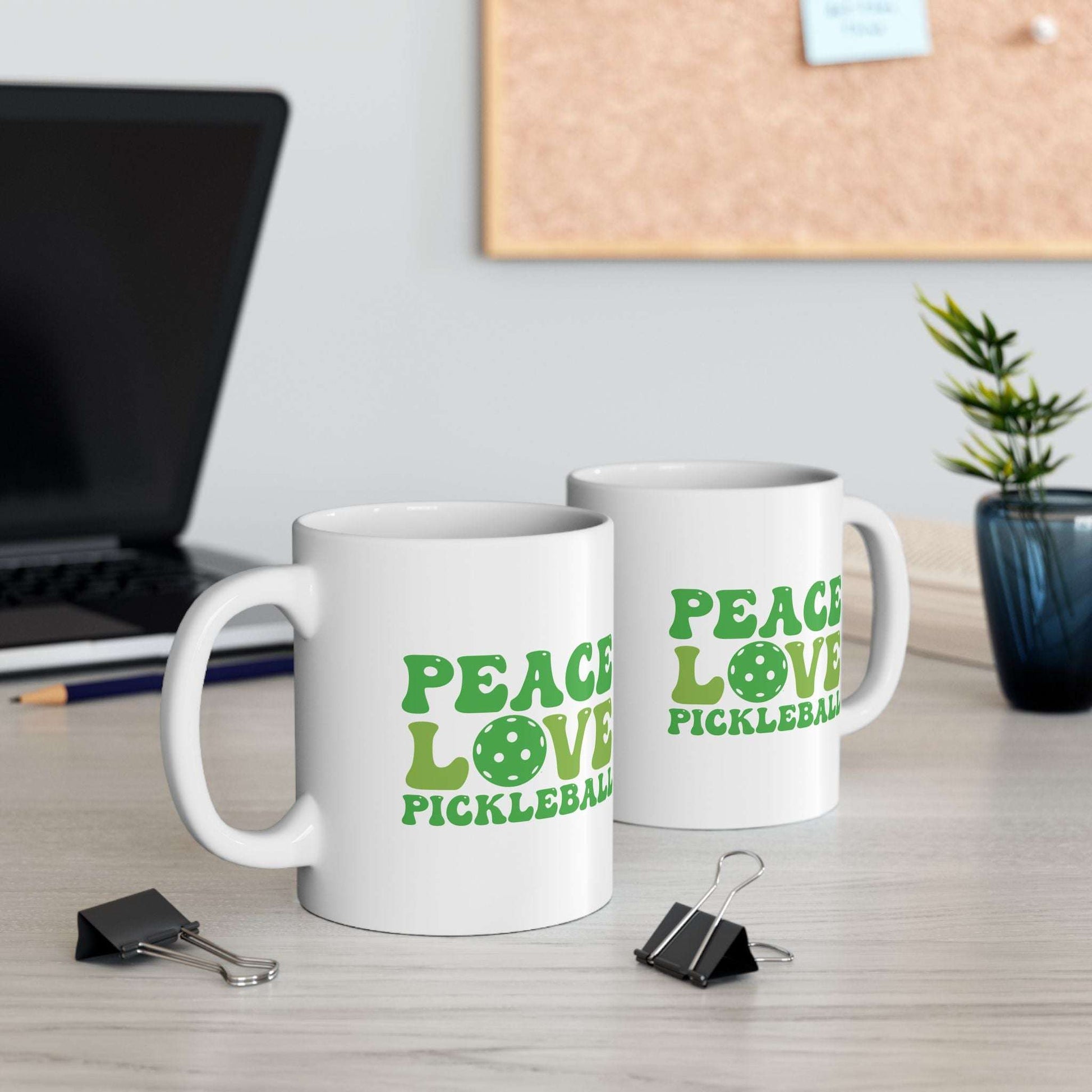 Pickleball Unique Mug - Peace Love Pickleball