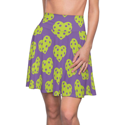 Women's Colorful Pickleball Skirt - Heart