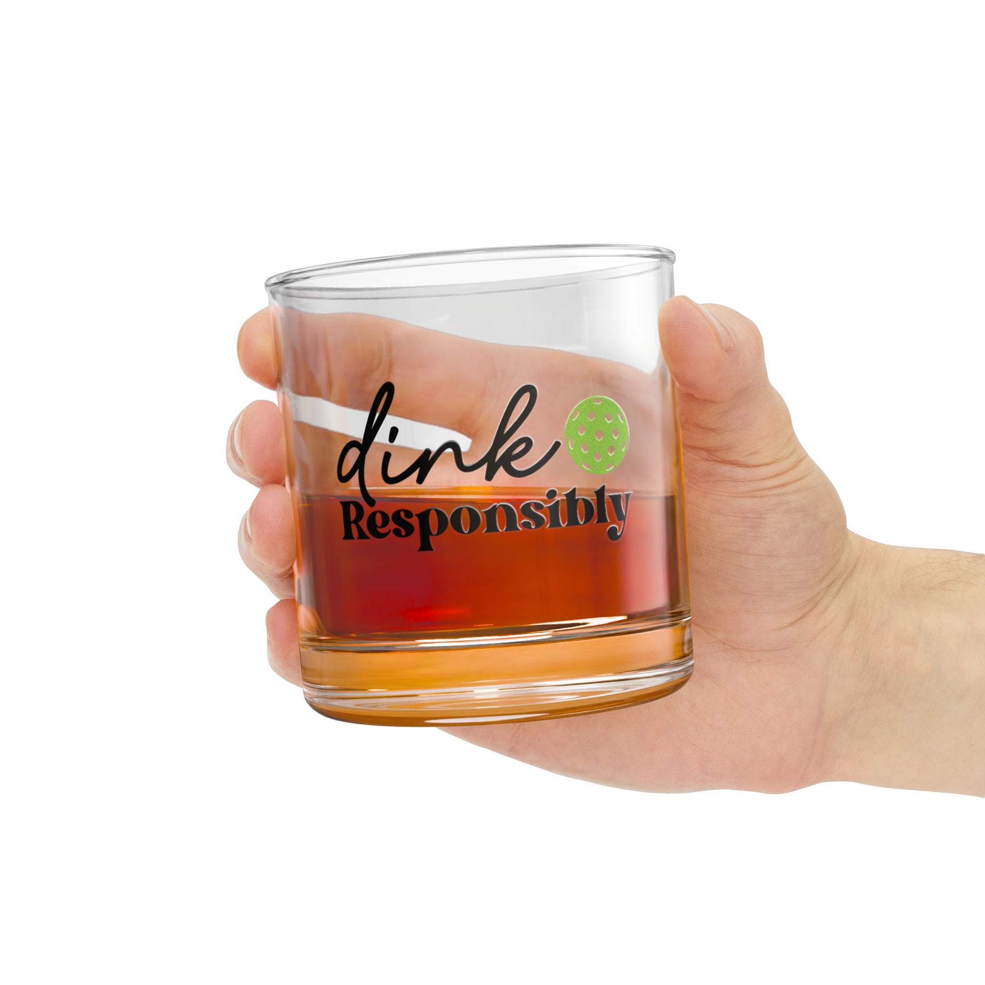 Pickleball Quirky Rocks Glass - Dink Responsibly