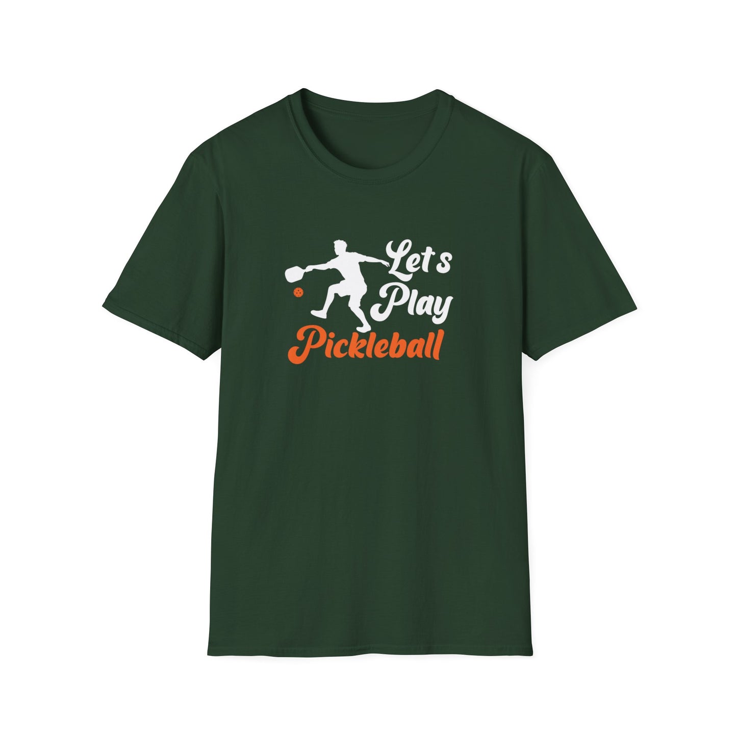 Women's Durable Pickleball T-shirt - Let's Play Pickleball Green