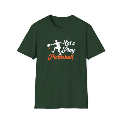 Women's Durable Pickleball T-shirt - Let's Play Pickleball Green
