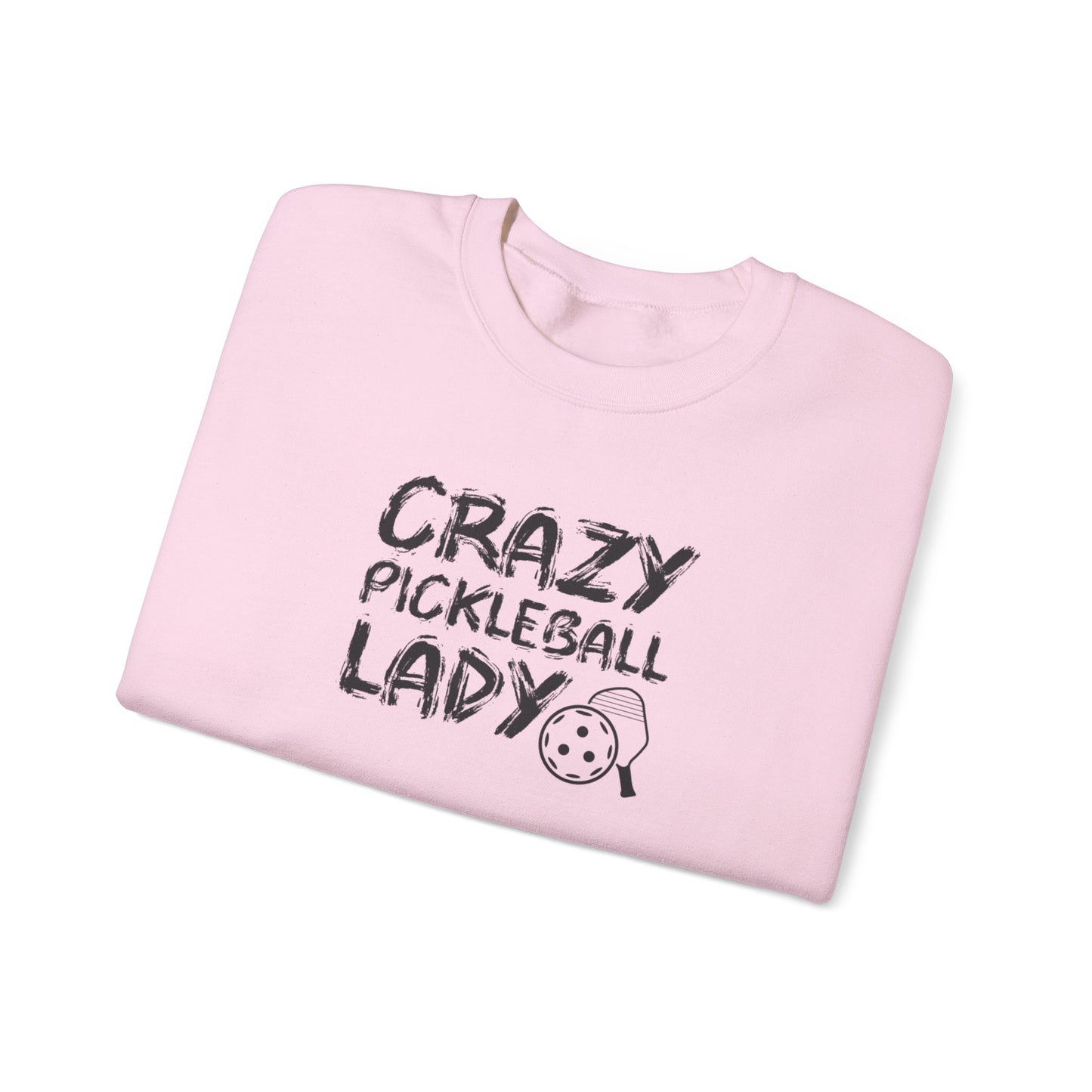 Women's Funny Pickleball Sweatshirt - Crazy Pickleball Lady