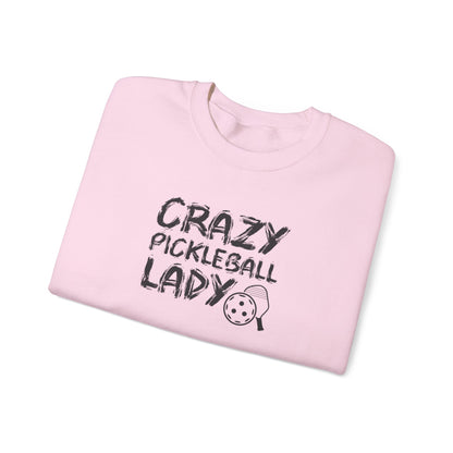 Women's Funny Pickleball Sweatshirt - Crazy Pickleball Lady