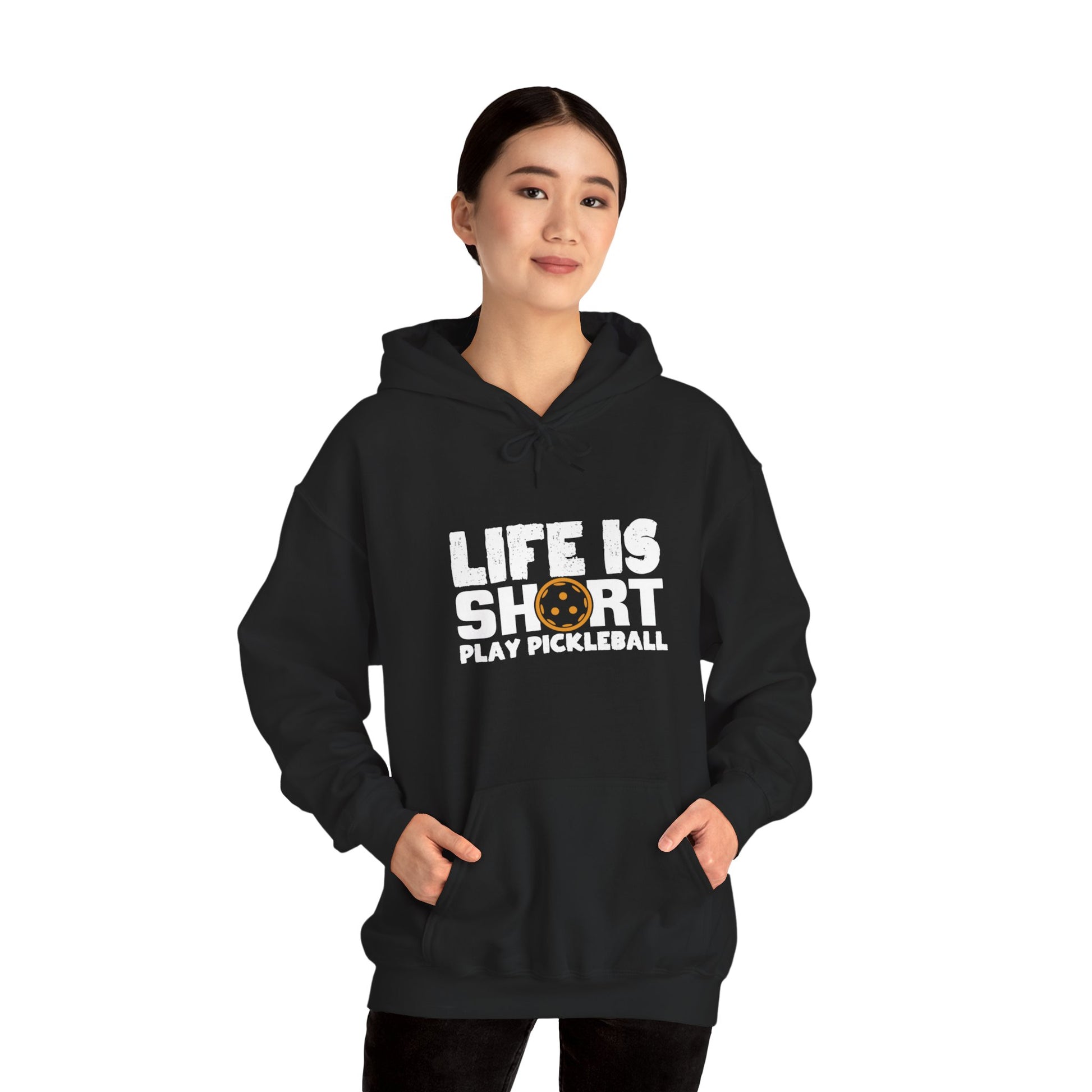 Women's Quirky Pickleball Hoodie - Life Is Short Play Pickleball