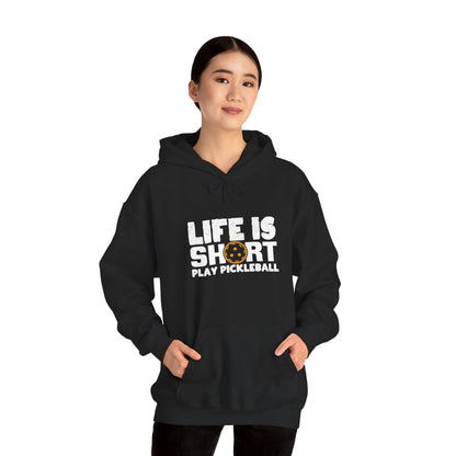 Women's Quirky Pickleball Hoodie - Life Is Short Play Pickleball
