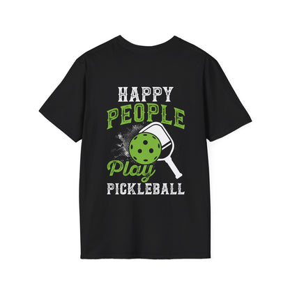 Men's Unique Pickleball T-shirt - Happy People Play Pickleball