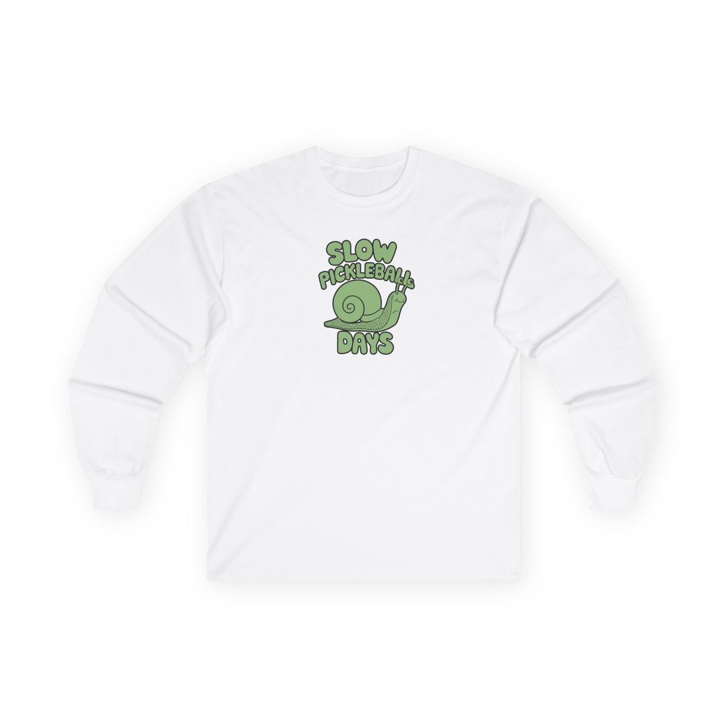 Women's Lightweight Pickleball Long Sleeves top - Slow Pickleball Days White