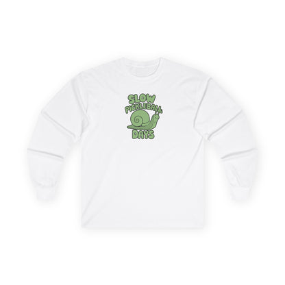 Women's Lightweight Pickleball Long Sleeves top - Slow Pickleball Days White
