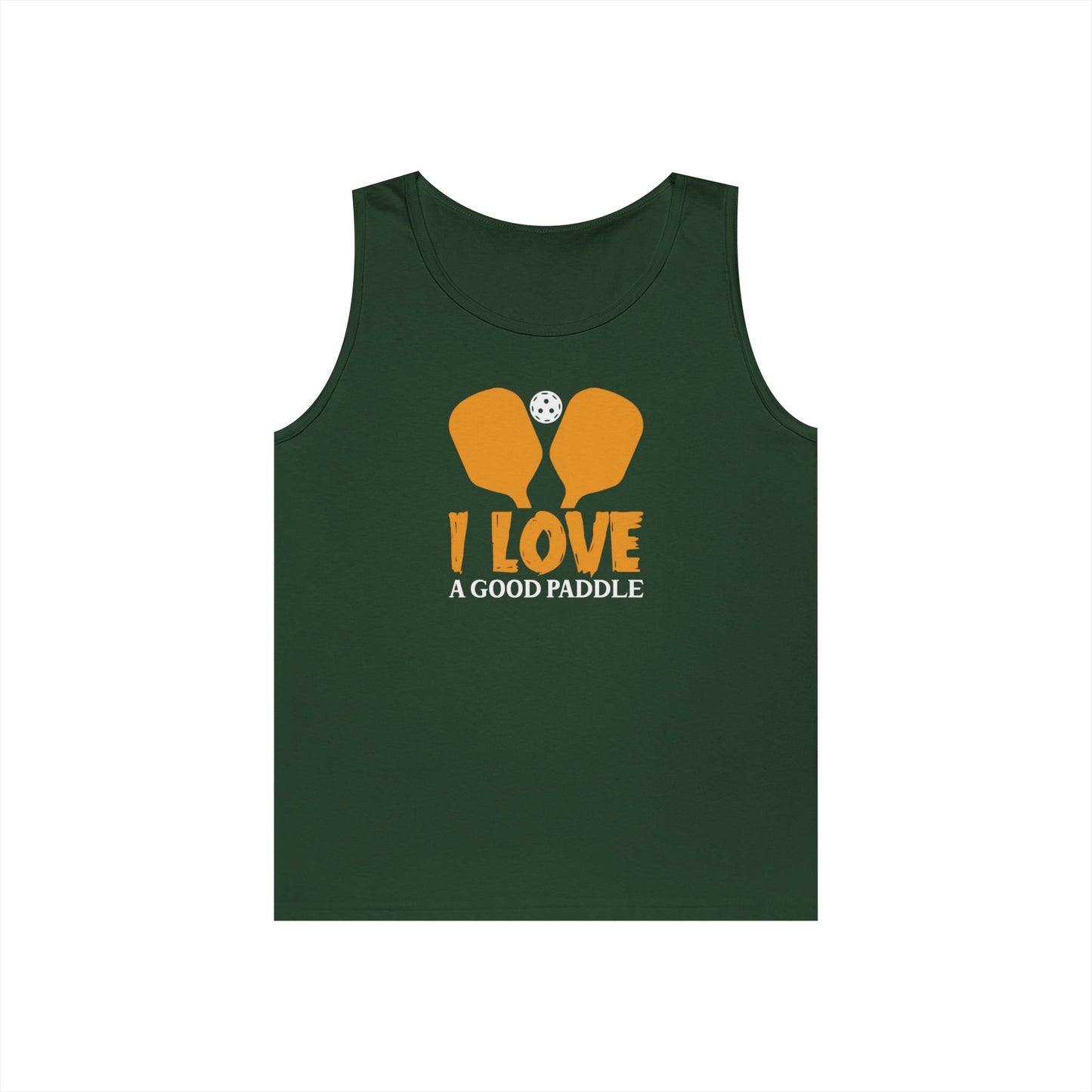Men's Funny Pickleball Tank Top - I Love a Good Paddle Green