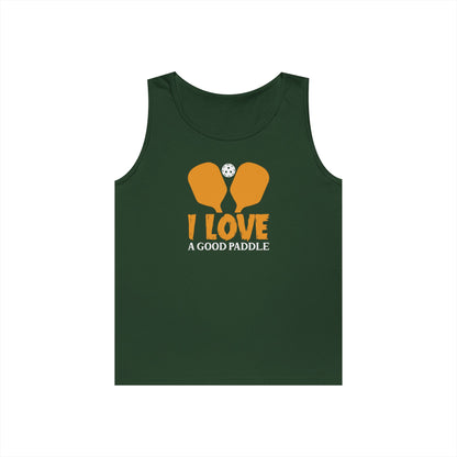 Men's Funny Pickleball Tank Top - I Love a Good Paddle Green