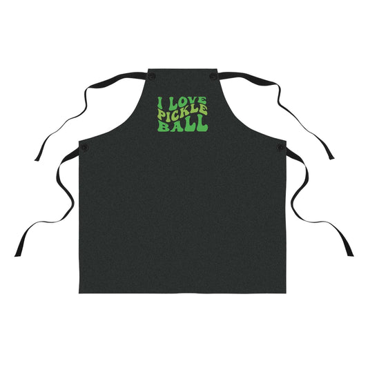 Pickleball Cool Apron - I Love Pickleball Black
